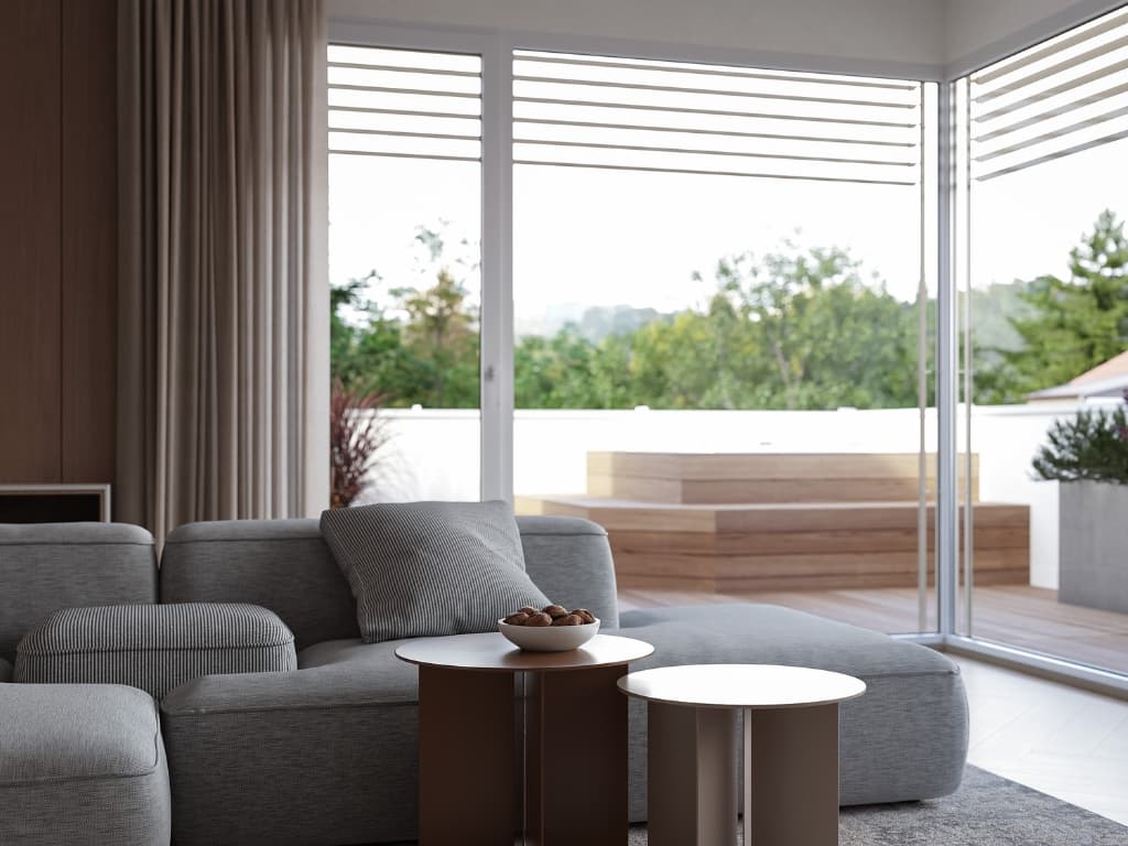 Rezidence Dejvice - obývací pokoj s terasou