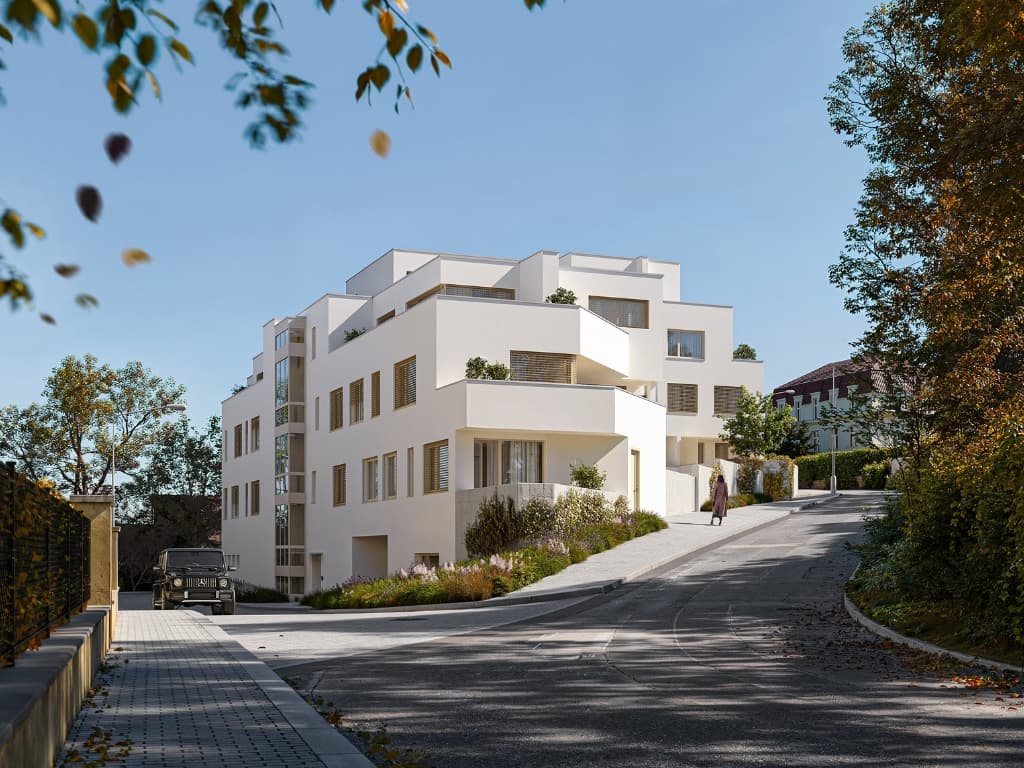 Rezidence Dejvice - pohled z ulice